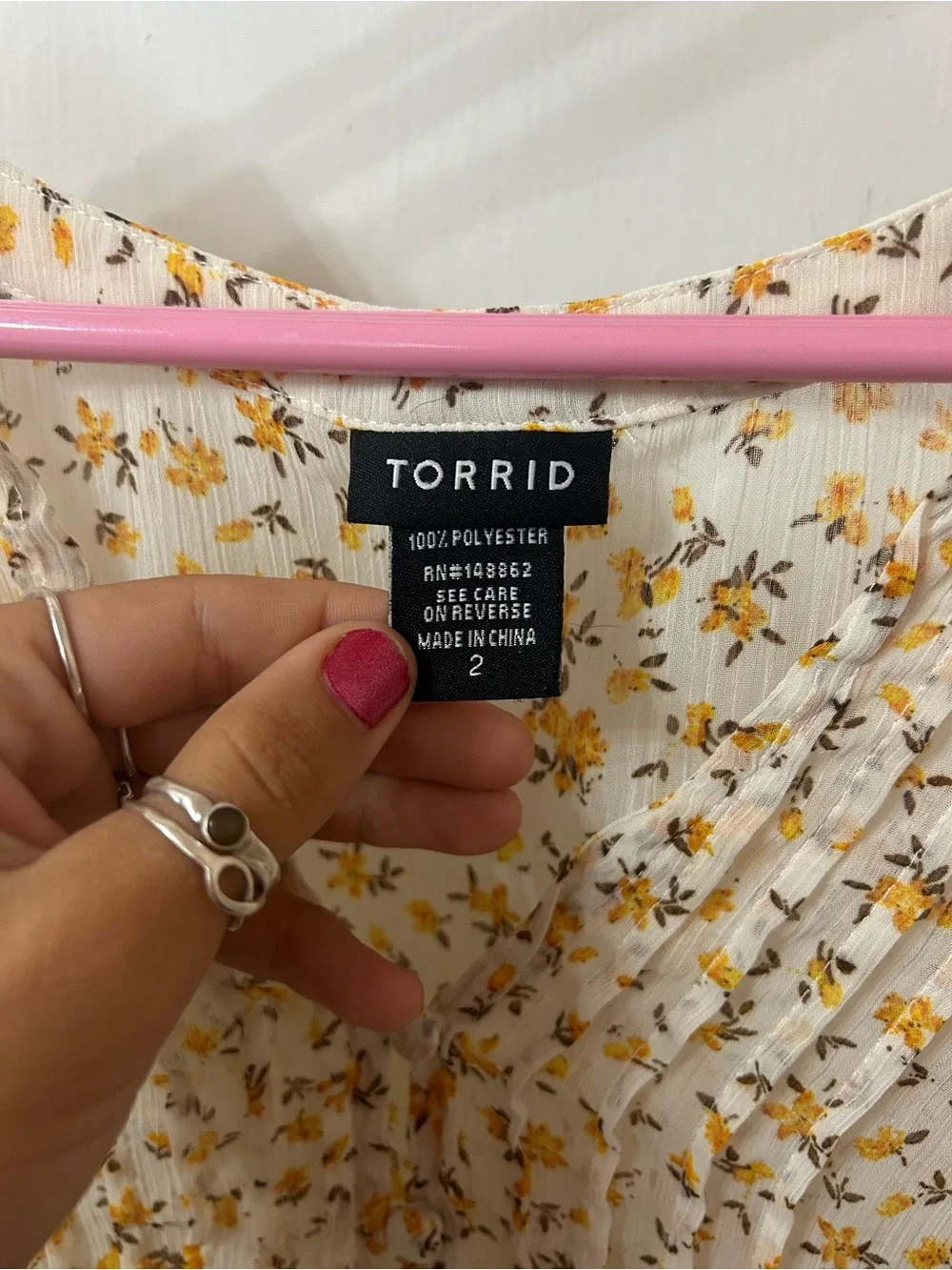 torrid Cream cover with Yellow Floral Print